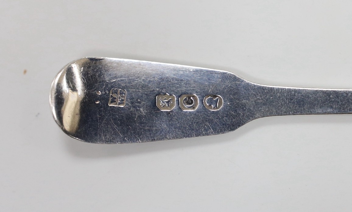 A George III cartwheel twopence other coinage, a boxed Conway Stewart pen and pencil set and Georgian silver spoon